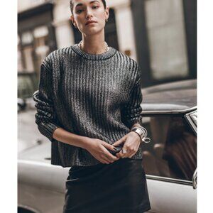 NWOT! $230 MIKUTA The Silver Coated Knitted Sweater XS